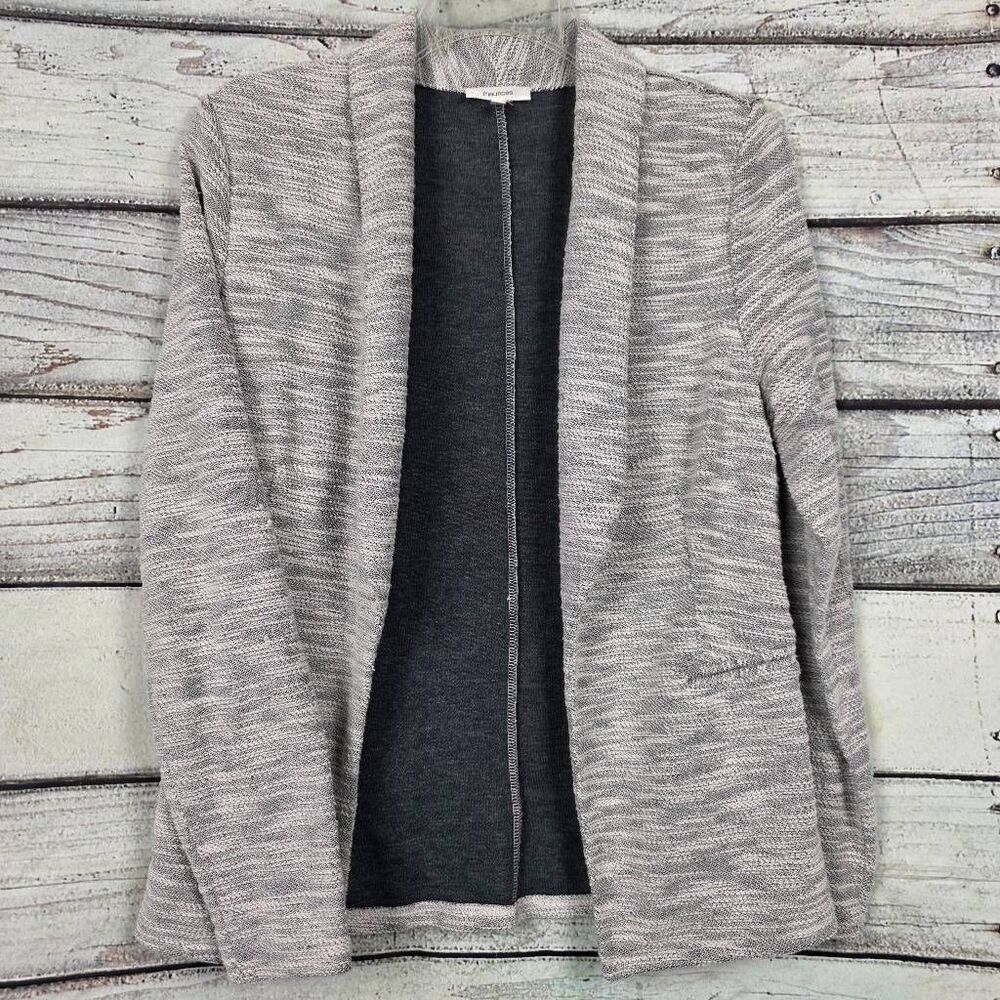 Maurices Small Open Front Knit Cardigan Gray Textured